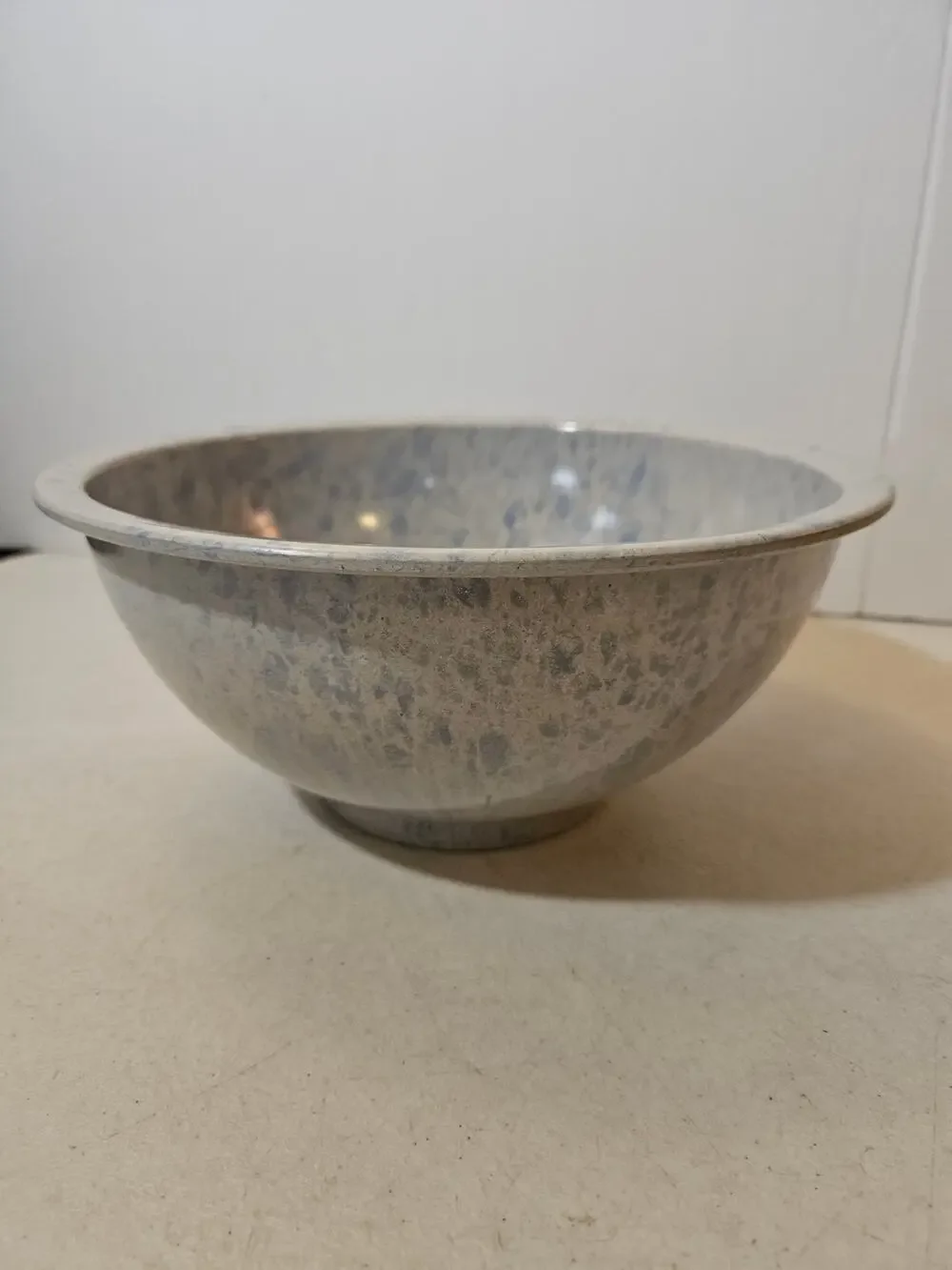 Vintage Texas Ware Confetti Splatter Mixing Bowl Blue Gray Melamine Bowl USA